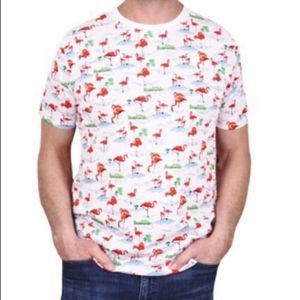 Flamingo Tropical Print Tee Men’s XL NEW
